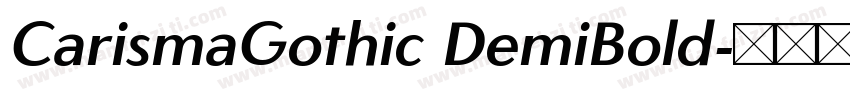 CarismaGothic DemiBold字体转换